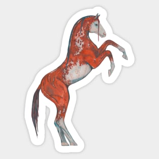 Paint red horse Sticker